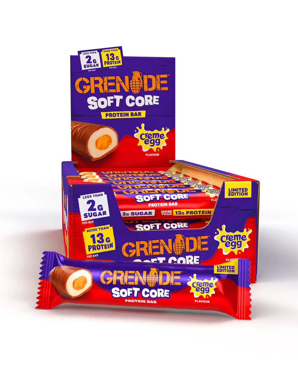 Grenade Protein Bar (Soft Core) 18x45g Creme Egg (Limited Edition)